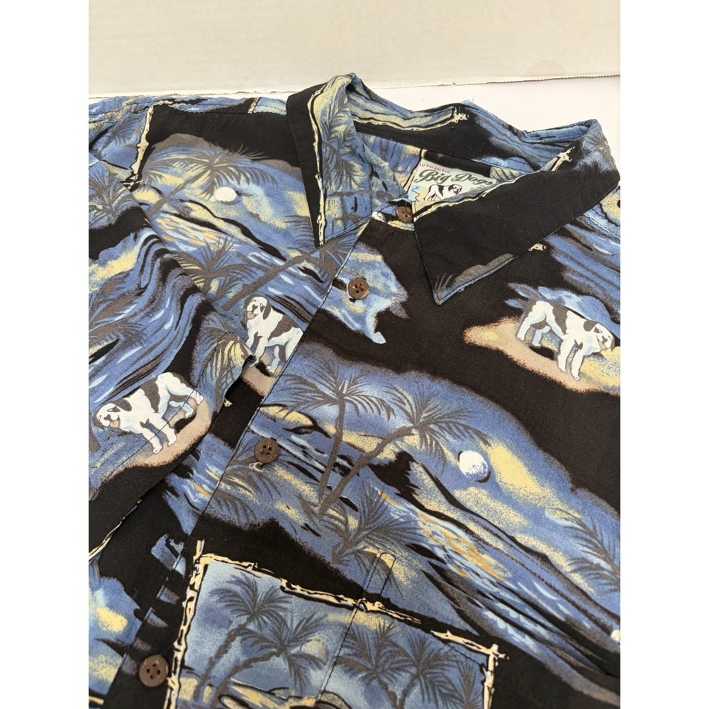 Big‎ Dogs Authentic Hawaiian Shirt Rayon Size 2X Tropical Print